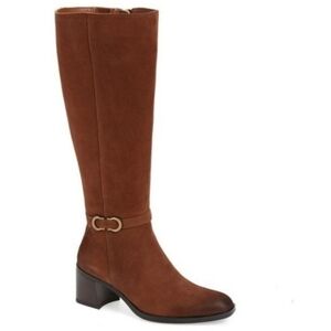 Naturalizer Light Brown Suede Sterling Saddle Knee High Boots 5 NWT